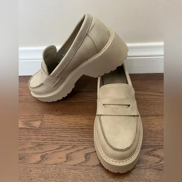 Madden Girl Slip On Loafers Sand Cream Beige - Picture 2 of 9